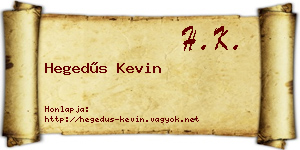 Hegedűs Kevin névjegykártya